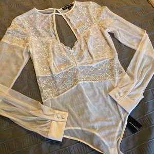 Women’s INC intimates lace body suit, multiple sizes available.